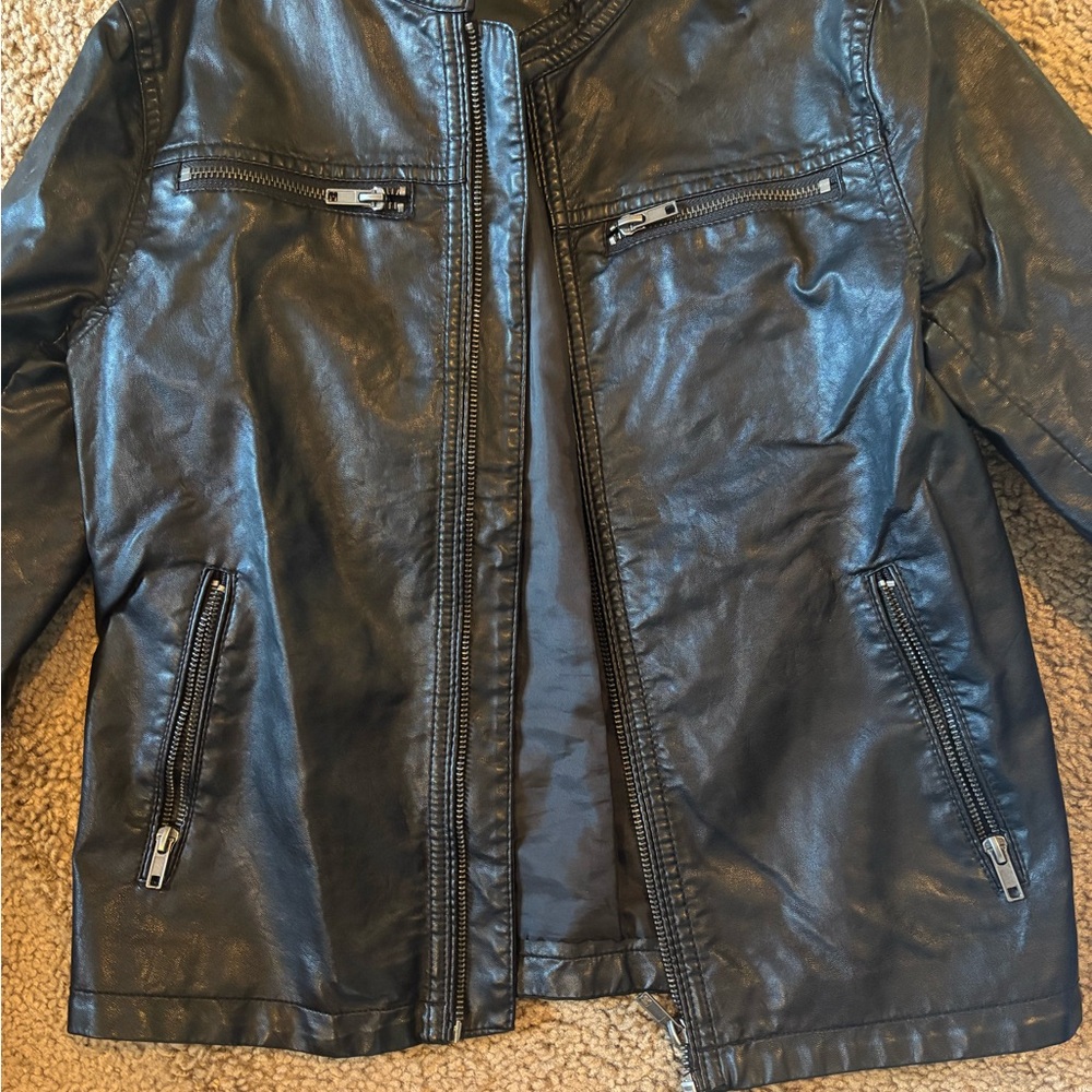 H&M Kids Black Faux Leather Jacket
